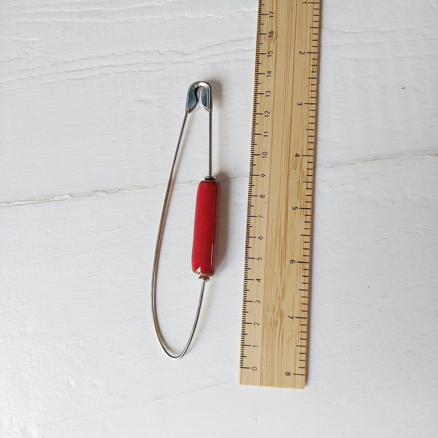 Spilla perla in ceramica Maxi verde in tre varianti colore.