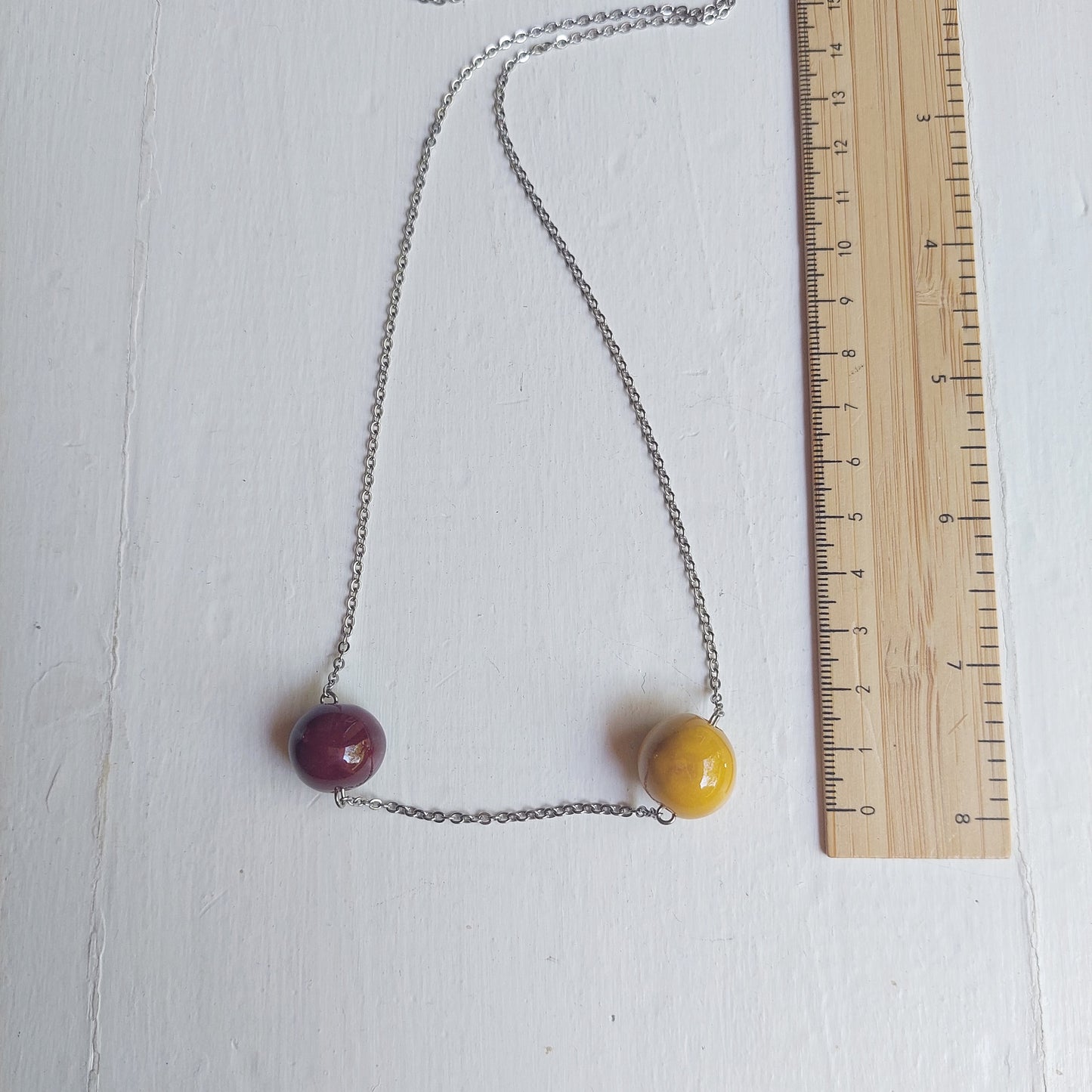 Collana da donna In equilibrio con due perle con catena