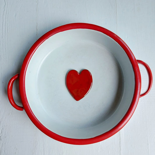 Magnete cuore in ceramica rossa