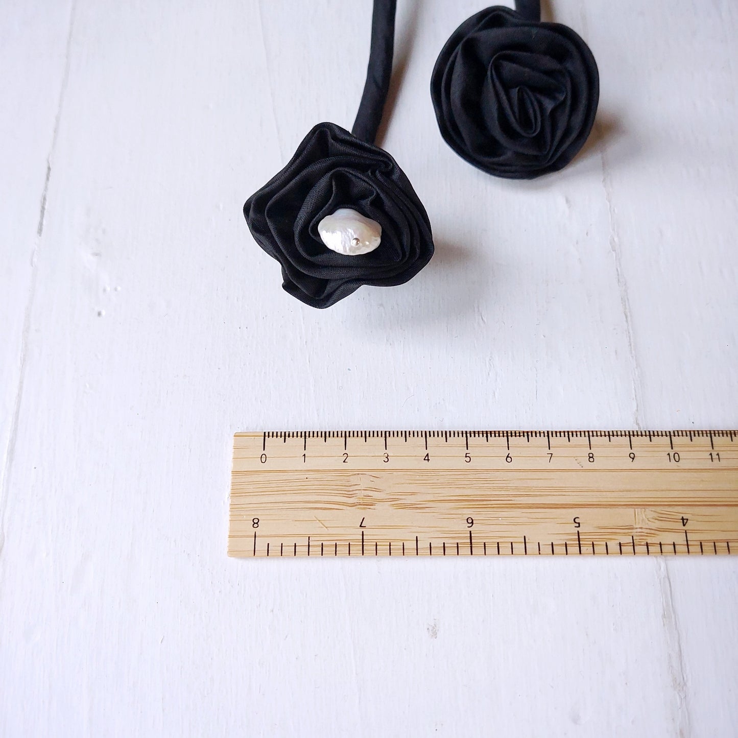 Collana donna La barocca seta nera e perla