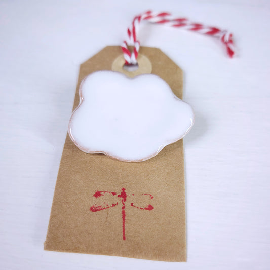 Spilla La Nuvoletta in ceramica bianca